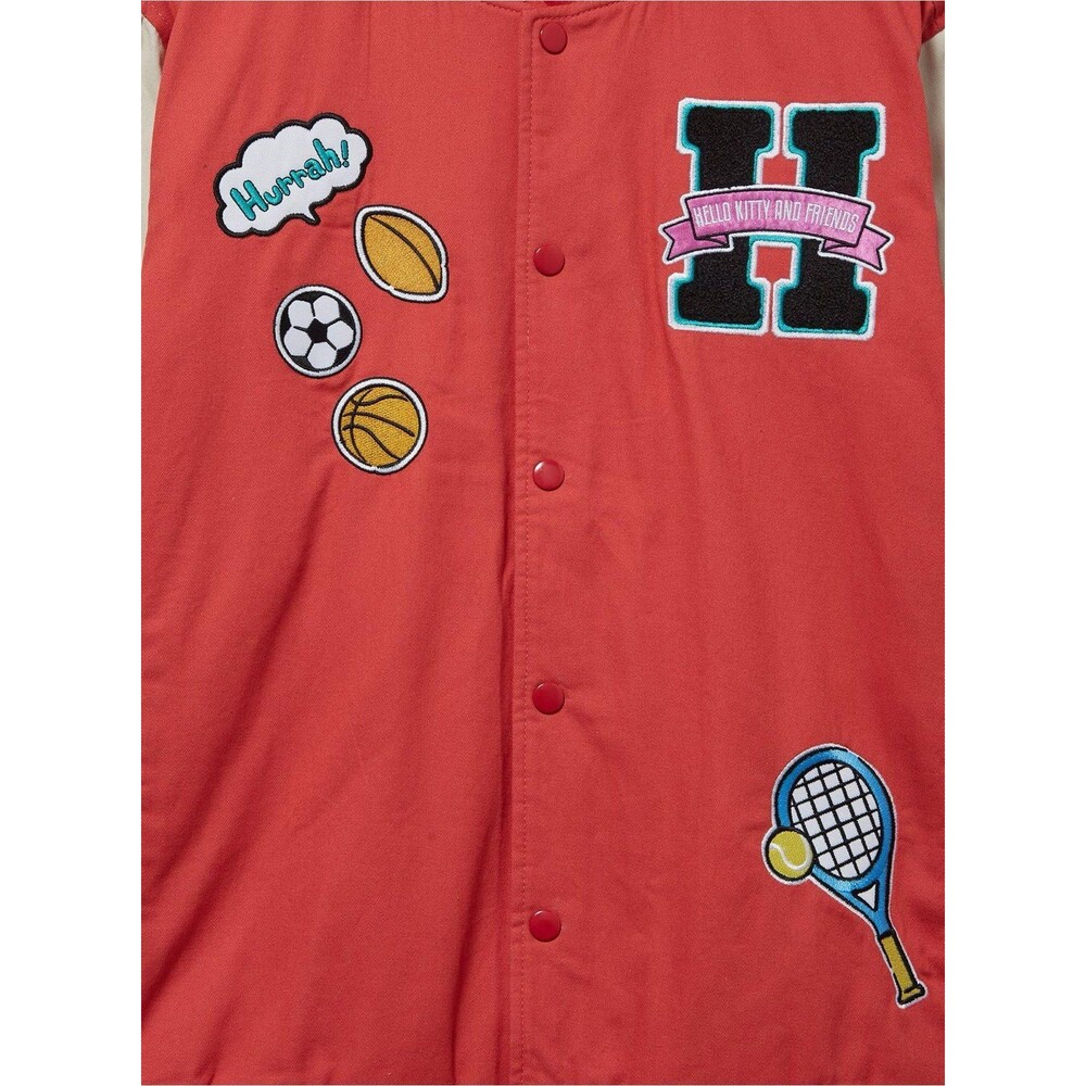 Sanrio Hello Kitty Friends Sports League Varsity Jacket M Kawai streetwear patch - Picture 10 of 12